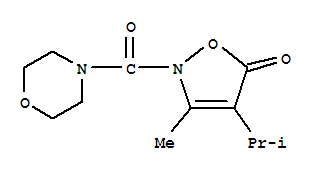 (9ci)-4-[[3-甲基-4-(1-甲基乙基)-5-氧代-2(5h)-異噁唑基]羰基]-嗎啉結(jié)構(gòu)式_706804-29-7結(jié)構(gòu)式
