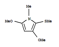 1H-pyrrole,3,5-dimethoxy-1-methyl-2-(methylthio)-(9ci)Structure,709647-47-2Structure 1H-pyrrole,3,5-dimethoxy-1-methyl-2-(methylthio)-(9ci) Structure,709647-47-2Structure