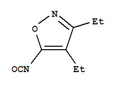 Isoxazole, 3,4-diethyl-5-isocyanato-(9ci)Structure,71378-41-1Structure Isoxazole, 3,4-diethyl-5-isocyanato-(9ci) Structure,71378-41-1Structure