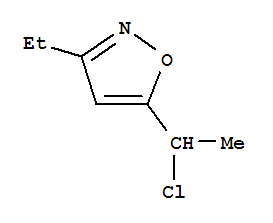 Isoxazole, 5-(1-chloroethyl)-3-ethyl-(9ci)Structure,71495-00-6Structure Isoxazole, 5-(1-chloroethyl)-3-ethyl-(9ci) Structure,71495-00-6Structure