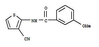 Benzamide, n-(3-cyano-2-thienyl)-3-methoxy-(9ci)Structure,721909-43-9Structure Benzamide, n-(3-cyano-2-thienyl)-3-methoxy-(9ci) Structure,721909-43-9Structure
