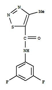 1,2,3-Thiadiazole-5-carboxamide,n-(3,5-difluorophenyl)-4-methyl-(9ci)Structure,724435-68-1Structure 1,2,3-Thiadiazole-5-carboxamide,n-(3,5-difluorophenyl)-4-methyl-(9ci) Structure,724435-68-1Structure