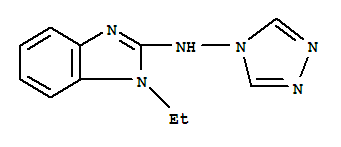 1H-benzimidazol-2-amine,1-ethyl-n-4h-1,2,4-triazol-4-yl-(9ci)Structure,727687-85-6Structure 1H-benzimidazol-2-amine,1-ethyl-n-4h-1,2,4-triazol-4-yl-(9ci) Structure,727687-85-6Structure
