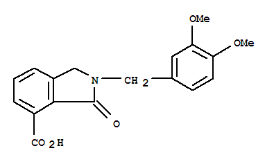 2-(3,4-Dimethoxybenzyl)-3-oxoisoindoline-4-carboxylic acidStructure,728024-39-3Structure 2-(3,4-Dimethoxybenzyl)-3-oxoisoindoline-4-carboxylic acid Structure,728024-39-3Structure