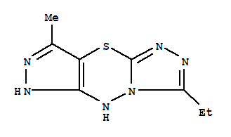 (9ci)-3-乙基-5,6-二氫-8-甲基-吡唑并[3,4-e]-1,2,4-噻唑并[3,4-b][1,3,4]噻二嗪結(jié)構(gòu)式_729553-86-0結(jié)構(gòu)式