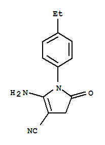 1H-pyrrole-3-carbonitrile,2-amino-1-(4-ethylphenyl)-4,5-dihydro-5-oxo-(9ci)Structure,732291-60-0Structure 1H-pyrrole-3-carbonitrile,2-amino-1-(4-ethylphenyl)-4,5-dihydro-5-oxo-(9ci) Structure,732291-60-0Structure