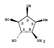 1,2,3-Cyclopentanetriol, 4-amino-5-methyl-, (1s,2s,3s,4r,5s)-(9ci)Structure,732308-70-2Structure 1,2,3-Cyclopentanetriol, 4-amino-5-methyl-, (1s,2s,3s,4r,5s)-(9ci) Structure,732308-70-2Structure