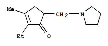 2-Cyclopenten-1-one,2-ethyl-3-methyl-5-(1-pyrrolidinylmethyl)-(9ci)Structure,732930-12-0Structure 2-Cyclopenten-1-one,2-ethyl-3-methyl-5-(1-pyrrolidinylmethyl)-(9ci) Structure,732930-12-0Structure