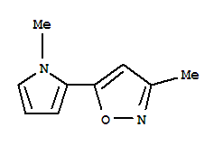 Isoxazole, 3-methyl-5-(1-methyl-1h-pyrrol-2-yl)-(9ci)Structure,74304-97-5Structure Isoxazole, 3-methyl-5-(1-methyl-1h-pyrrol-2-yl)-(9ci) Structure,74304-97-5Structure