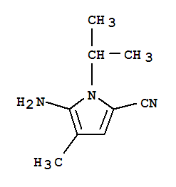1H-pyrrole-2-carbonitrile,5-amino-4-methyl-1-(1-methylethyl)-(9ci)Structure,74802-98-5Structure 1H-pyrrole-2-carbonitrile,5-amino-4-methyl-1-(1-methylethyl)-(9ci) Structure,74802-98-5Structure