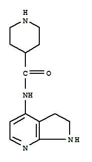 (9ci)-n-(2,3-二氫-1H-吡咯并[2,3-b]吡啶-4-基)-4-哌啶羧酰胺結構式_748752-33-2結構式