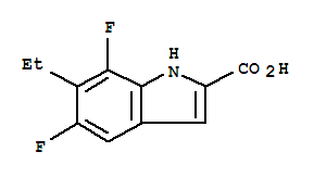 1H-indole-2-carboxylicacid,6-ethyl-5,7-difluoro-(9ci)Structure,749242-76-0Structure 1H-indole-2-carboxylicacid,6-ethyl-5,7-difluoro-(9ci) Structure,749242-76-0Structure