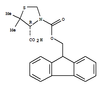 Fmoc-(r)-5,5-二甲基噻唑烷-4-羧酸結(jié)構(gòu)式_753030-79-4結(jié)構(gòu)式
