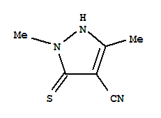 1H-pyrazole-4-carbonitrile,2,5-dihydro-1,3-dimethyl-5-thioxo-(9ci) Structure,754930-66-0Structure