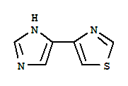 Thiazole, 4-(5-imidazolyl)- (4ci)Structure,758724-68-4Structure Thiazole, 4-(5-imidazolyl)- (4ci) Structure,758724-68-4Structure