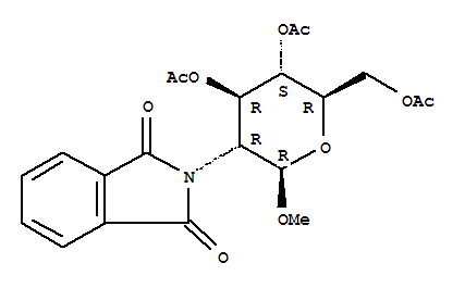 3,4,6-三-o-乙?；?2-脫氧-2-鄰苯二甲酰亞氨基-beta-d-吡喃葡萄糖苷甲酯結構式_76101-13-8結構式
