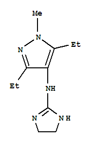 1H-pyrazol-4-amine,n-(4,5-dihydro-1h-imidazol-2-yl)-3,5-diethyl-1-methyl-(9ci)Structure,762185-95-5Structure 1H-pyrazol-4-amine,n-(4,5-dihydro-1h-imidazol-2-yl)-3,5-diethyl-1-methyl-(9ci) Structure,762185-95-5Structure