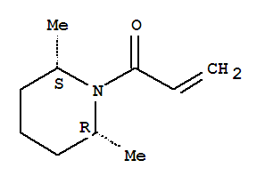 (2r,6s)-rel-(9ci)-2,6-二甲基-1-(1-氧代-2-丙烯基)-哌啶結(jié)構式_762287-47-8結(jié)構式
