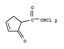 2-Cyclopenten-1-one, 5-(dichloroacetyl)-(9ci)Structure,76430-32-5Structure 2-Cyclopenten-1-one, 5-(dichloroacetyl)-(9ci) Structure,76430-32-5Structure