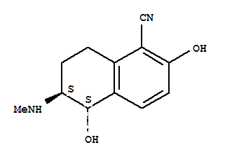 1-Naphthalenecarbonitrile, 5,6,7,8-tetrahydro-2,5-dihydroxy-6-(methylamino)-, trans-(9ci) Structure,770653-44-6Structure
