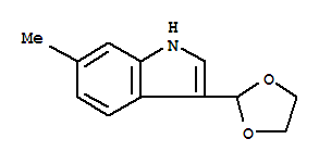1H-indole,3-(1,3-dioxolan-2-yl)-6-methyl-(9ci)Structure,773088-56-5Structure 1H-indole,3-(1,3-dioxolan-2-yl)-6-methyl-(9ci) Structure,773088-56-5Structure