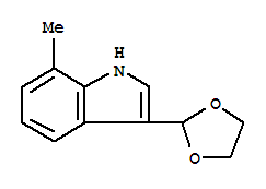 1H-indole,3-(1,3-dioxolan-2-yl)-7-methyl-(9ci)Structure,773088-58-7Structure 1H-indole,3-(1,3-dioxolan-2-yl)-7-methyl-(9ci) Structure,773088-58-7Structure