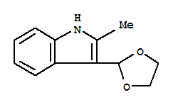1H-indole,3-(1,3-dioxolan-2-yl)-2-methyl-(9ci)Structure,773094-30-7Structure 1H-indole,3-(1,3-dioxolan-2-yl)-2-methyl-(9ci) Structure,773094-30-7Structure