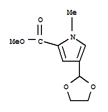 1H-pyrrole-2-carboxylicacid,4-(1,3-dioxolan-2-yl)-1-methyl-,methylester(9ci) Structure,773098-05-8Structure