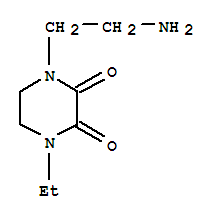 2,3-Piperazinedione,1-(2-aminoethyl)-4-ethyl-(9ci)Structure,77439-70-4Structure 2,3-Piperazinedione,1-(2-aminoethyl)-4-ethyl-(9ci) Structure,77439-70-4Structure