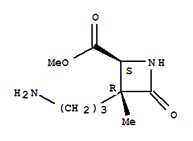 2-Azetidinecarboxylicacid,3-(3-aminopropyl)-3-methyl-4-oxo-,methylester,(2r,3s)-rel-(9ci)Structure,774525-13-2Structure 2-Azetidinecarboxylicacid,3-(3-aminopropyl)-3-methyl-4-oxo-,methylester,(2r,3s)-rel-(9ci) Structure,774525-13-2Structure