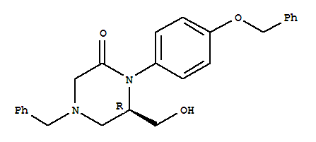 (R)-1-(4-benzyloxyphenyl)-4-benzyl-6-hydroxymethyl-piperazin-2-oneStructure,777934-42-6Structure (R)-1-(4-benzyloxyphenyl)-4-benzyl-6-hydroxymethyl-piperazin-2-one Structure,777934-42-6Structure
