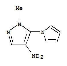 1H-pyrazol-4-amine,1-methyl-5-(1h-pyrrol-1-yl)-(9ci)Structure,780746-49-8Structure 1H-pyrazol-4-amine,1-methyl-5-(1h-pyrrol-1-yl)-(9ci) Structure,780746-49-8Structure