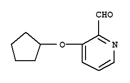 2-Pyridinecarboxaldehyde,3-(cyclopentyloxy)-(9ci)Structure,780800-96-6Structure 2-Pyridinecarboxaldehyde,3-(cyclopentyloxy)-(9ci) Structure,780800-96-6Structure