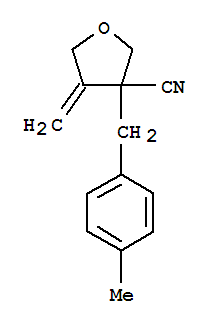 (9ci)-四氫-4-亞甲基-3-[(4-甲基苯基)甲基]-3-呋喃甲腈結構式_786682-59-5結構式