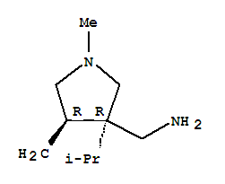順式-(9ci)-[4-(氨基甲基)-1-甲基-4-(1-甲基乙基)-3-吡咯烷]-甲基結(jié)構(gòu)式_788766-67-6結(jié)構(gòu)式