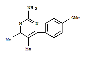(9ci)-4-(4-甲氧基苯基)-5,6-二甲基-2-嘧啶胺結(jié)構(gòu)式_792942-46-2結(jié)構(gòu)式
