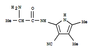 Propanamide, 2-amino-n-(3-cyano-4,5-dimethyl-1h-pyrrol-2-yl)-(9ci)Structure,793619-30-4Structure Propanamide, 2-amino-n-(3-cyano-4,5-dimethyl-1h-pyrrol-2-yl)-(9ci) Structure,793619-30-4Structure