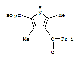 1H-pyrrole-2-carboxylicacid,3,5-dimethyl-4-(2-methyl-1-oxopropyl)-(9ci)Structure,793727-85-2Structure 1H-pyrrole-2-carboxylicacid,3,5-dimethyl-4-(2-methyl-1-oxopropyl)-(9ci) Structure,793727-85-2Structure