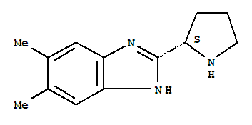 1H-benzimidazole,5,6-dimethyl-2-(2s)-2-pyrrolidinyl-(9ci)Structure,798545-62-7Structure 1H-benzimidazole,5,6-dimethyl-2-(2s)-2-pyrrolidinyl-(9ci) Structure,798545-62-7Structure
