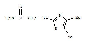 Acetamide, 2-(4,5-dimethyl-2-thiazolylthio)-(5ci)Structure,798555-24-5Structure Acetamide, 2-(4,5-dimethyl-2-thiazolylthio)-(5ci) Structure,798555-24-5Structure
