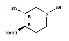 反式-(8ci)-1-甲基-4-(甲基氨基)-3-苯基哌啶結(jié)構(gòu)式_801146-40-7結(jié)構(gòu)式