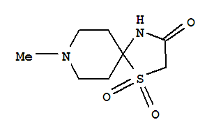 (8ci)-8-甲基-,1,1-二氧化物1-硫雜-4,8-二氮雜螺[4.5]癸烷-3-酮結構式_801213-04-7結構式