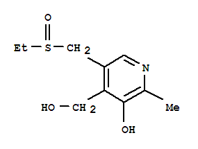 (8ci)-5-[(乙基亞磺酰基)甲基]-3-羥基-2-甲基-4-吡啶甲醇結(jié)構(gòu)式_802593-02-8結(jié)構(gòu)式
