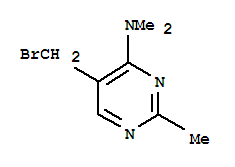 Pyrimidine,5-(bromomethyl)-4-(dimethylamino)-2-methyl-(8ci)Structure,803609-07-6Structure Pyrimidine,5-(bromomethyl)-4-(dimethylamino)-2-methyl-(8ci) Structure,803609-07-6Structure
