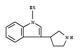 1H-indole,1-ethyl-3-(3-pyrrolidinyl)-(9ci) Structure,804443-56-9Structure