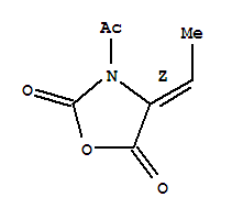 2,5-Oxazolidinedione, 3-acetyl-4-ethylidene-, (z)-(9ci)Structure,80465-34-5Structure 2,5-Oxazolidinedione, 3-acetyl-4-ethylidene-, (z)-(9ci) Structure,80465-34-5Structure