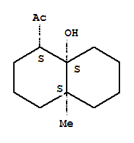 rel-(9ci)-1-[(1r,4ar,8ar)-十氫-8a-羥基-4a-甲基-1-萘]-乙酮結(jié)構(gòu)式_805319-35-1結(jié)構(gòu)式