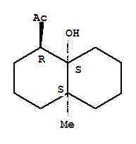 rel-(9ci)-1-[(1r,4as,8as)-十氫-8a-羥基-4a-甲基-1-萘]-乙酮結(jié)構(gòu)式_805319-52-2結(jié)構(gòu)式