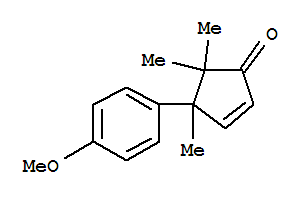 2-Cyclopenten-1-one,4-(4-methoxyphenyl)-4,5,5-trimethyl-(9ci)Structure,807377-62-4Structure 2-Cyclopenten-1-one,4-(4-methoxyphenyl)-4,5,5-trimethyl-(9ci) Structure,807377-62-4Structure
