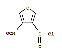 (9ci)-4-異氰?；?3-呋喃羰酰氯結(jié)構(gòu)式_80761-37-1結(jié)構(gòu)式